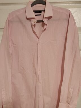 Hugo Boss Light Pink Stripe Men's Dress Shirt